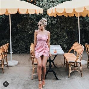 Red gingham dress by Sabo Skirt